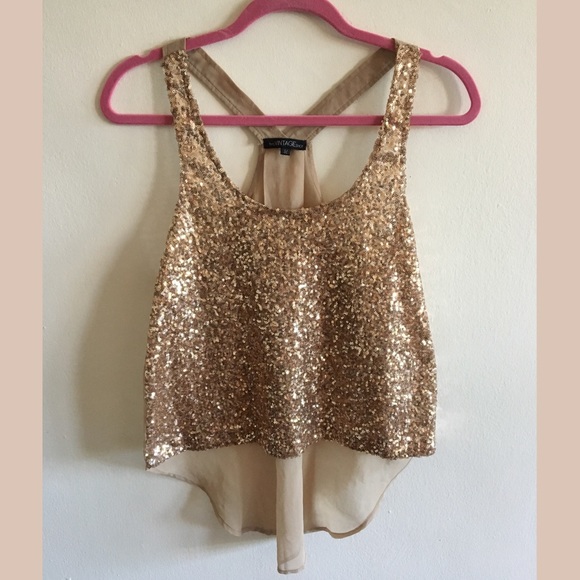 gold sparkle top
